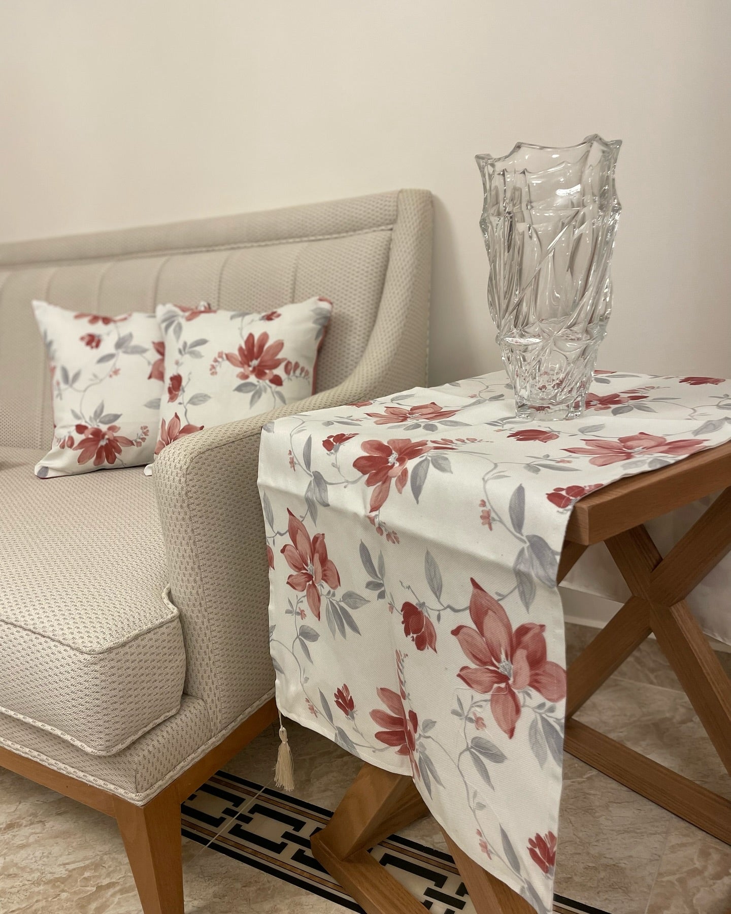 Table Cloths - Burgundy Flowers