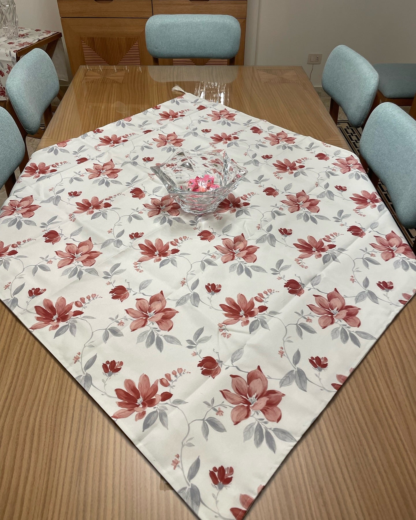 Table Cloths - Burgundy Flowers