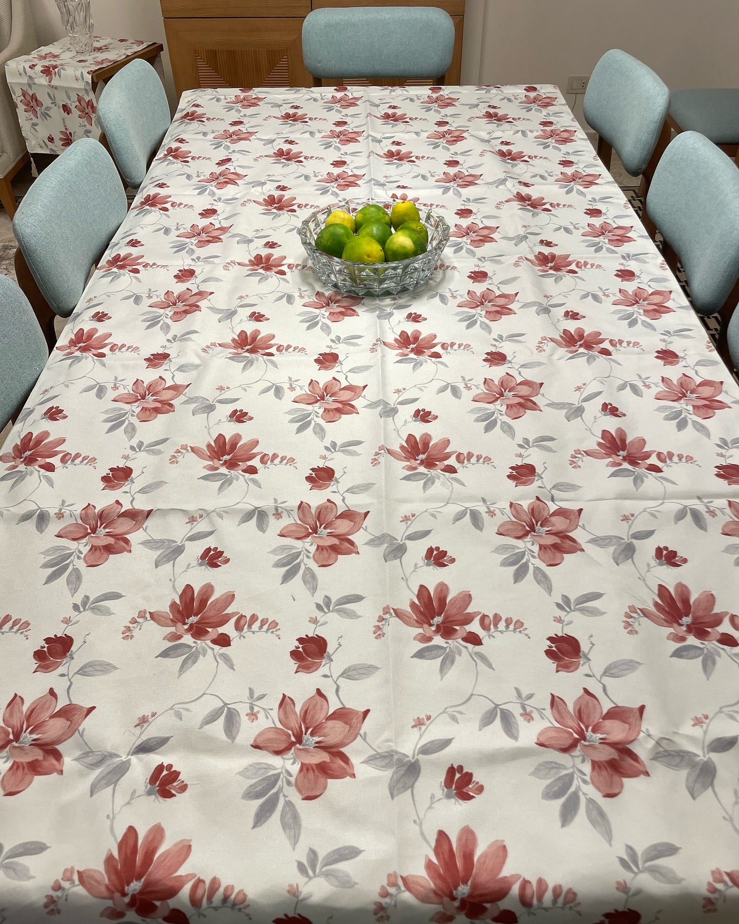 Table Cloths - Burgundy Flowers