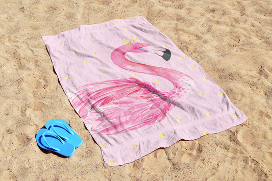 Beach Towel - Pink Flamingo